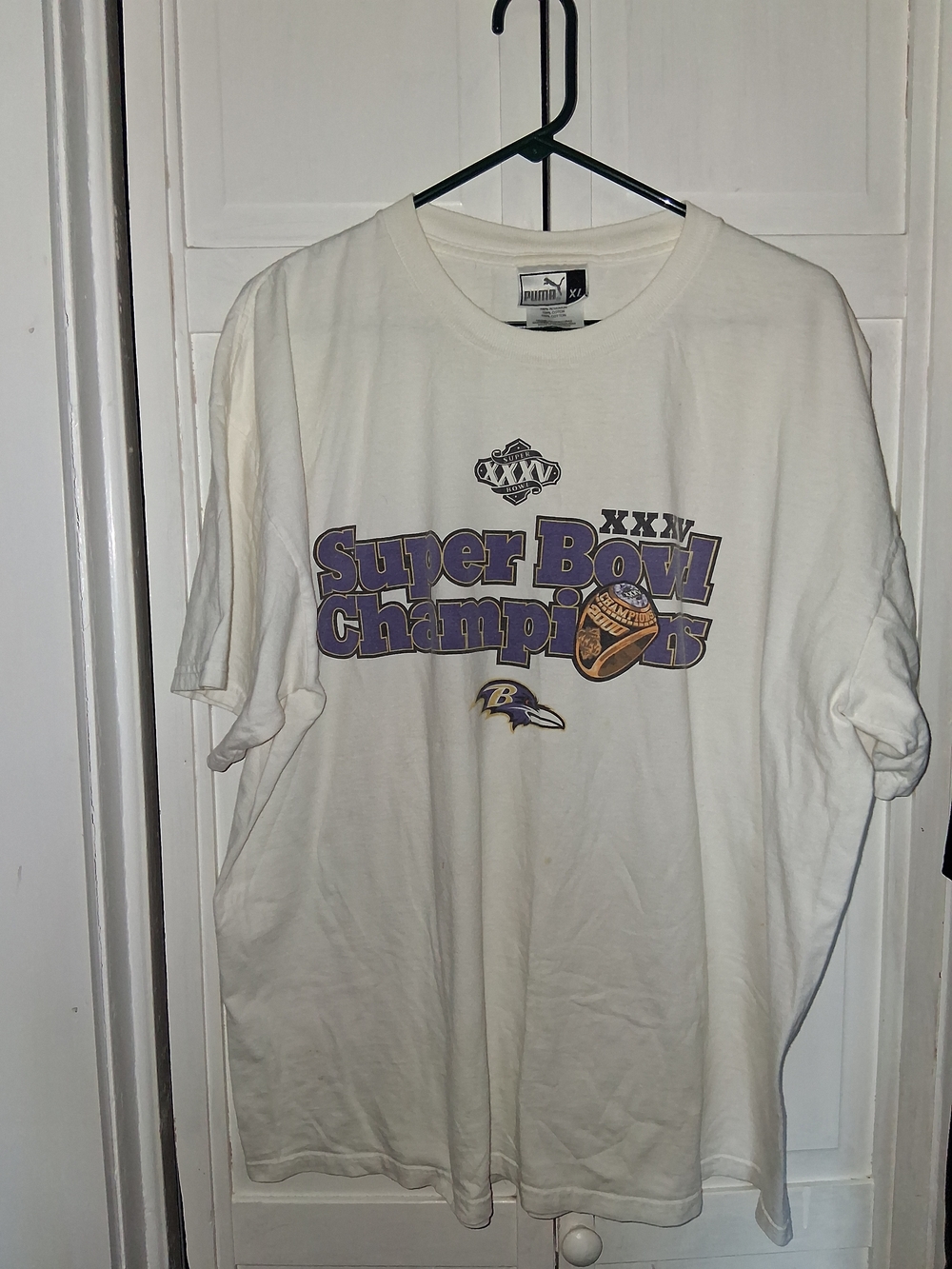Puma White Short-Sleeve Baltimore Ravens Super Bowl Champions Tee